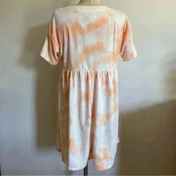 Wild Fable Women's Small Orange and White Terrycloth Tie Dye Dress - Picture 4 of 8